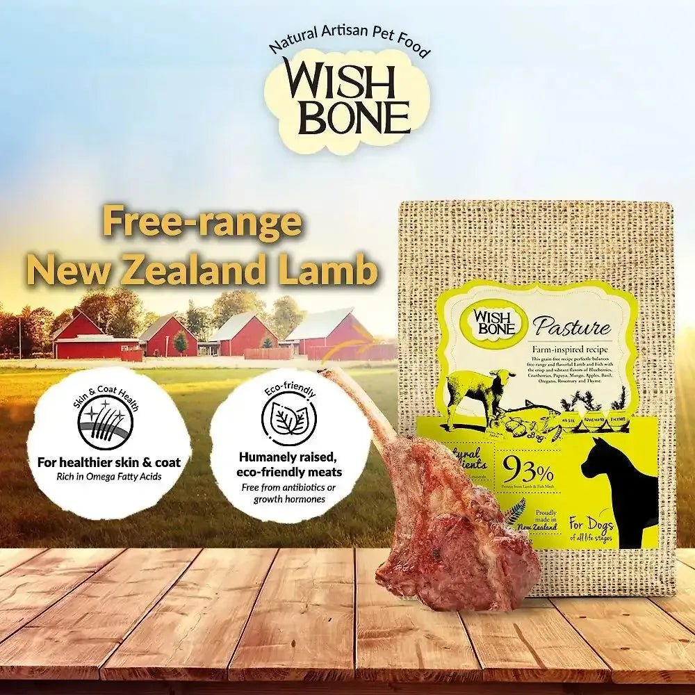 Wishbone Grain Free Pasture – Free - range Grass - fed New Zealand Lamb Dry Dog Food - Talis Us