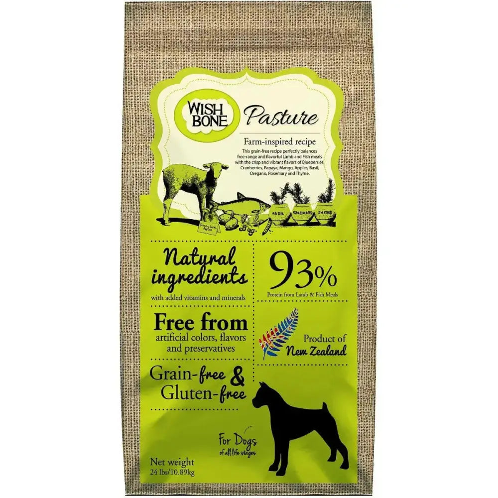 Wishbone Grain Free Pasture  Free-range Grass-fed New Zealand Lamb Dry Dog Food Wishbone