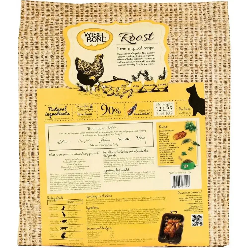 Wishbone Grain Free Roost – Premium New Zealand Chicken Dry Cat Food - Talis Us