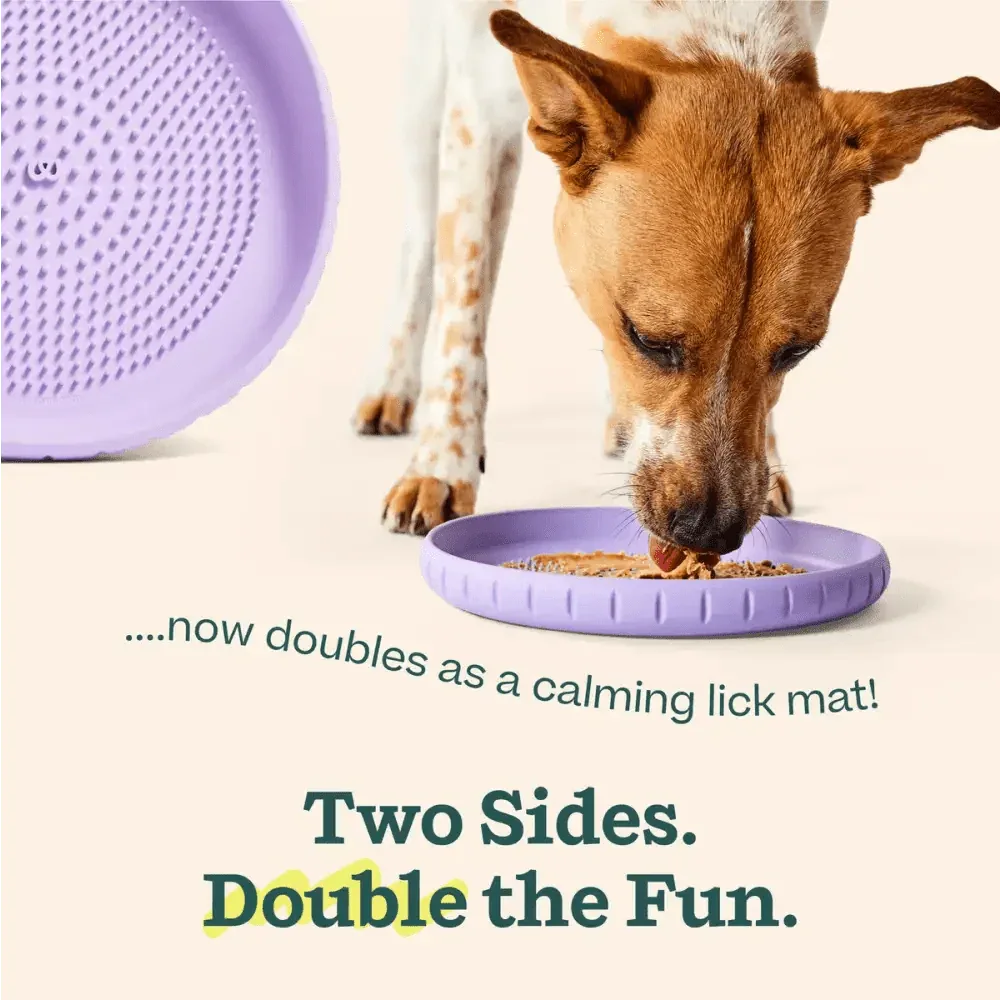 Woof Fly N' Feed Flying Disc Dog Toy & Lick Mat for Enrichment - Talis Us