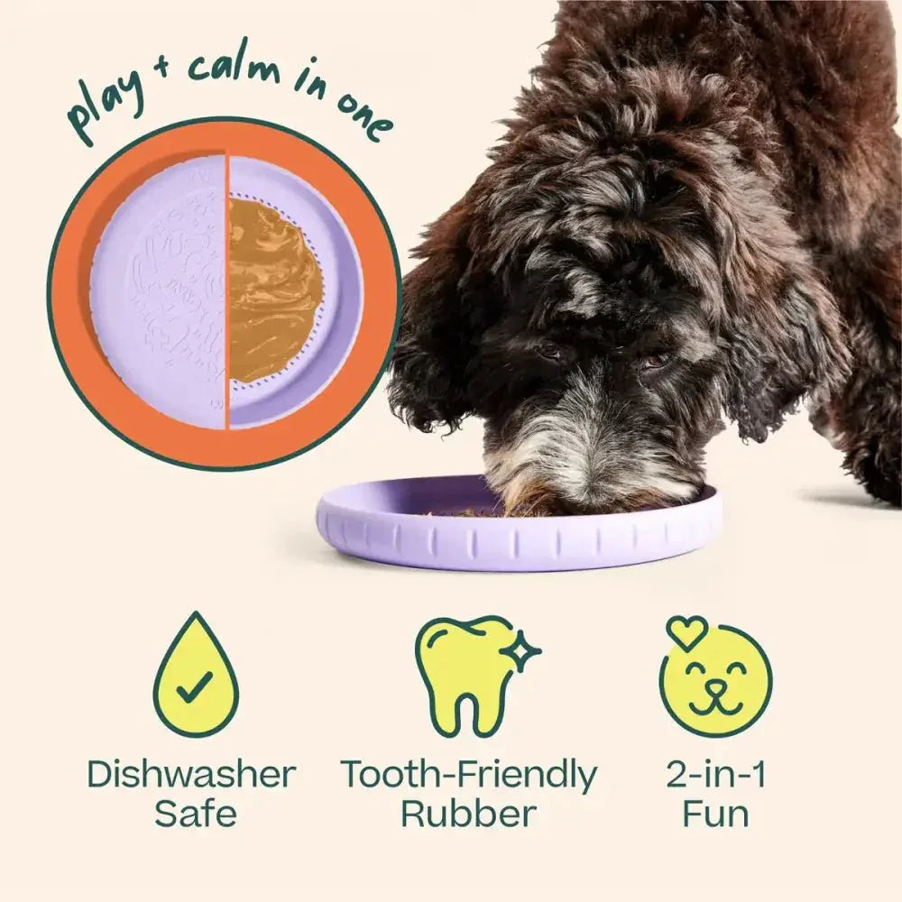 Woof Fly N' Feed Flying Disc Dog Toy & Lick Mat for Enrichment - Talis Us