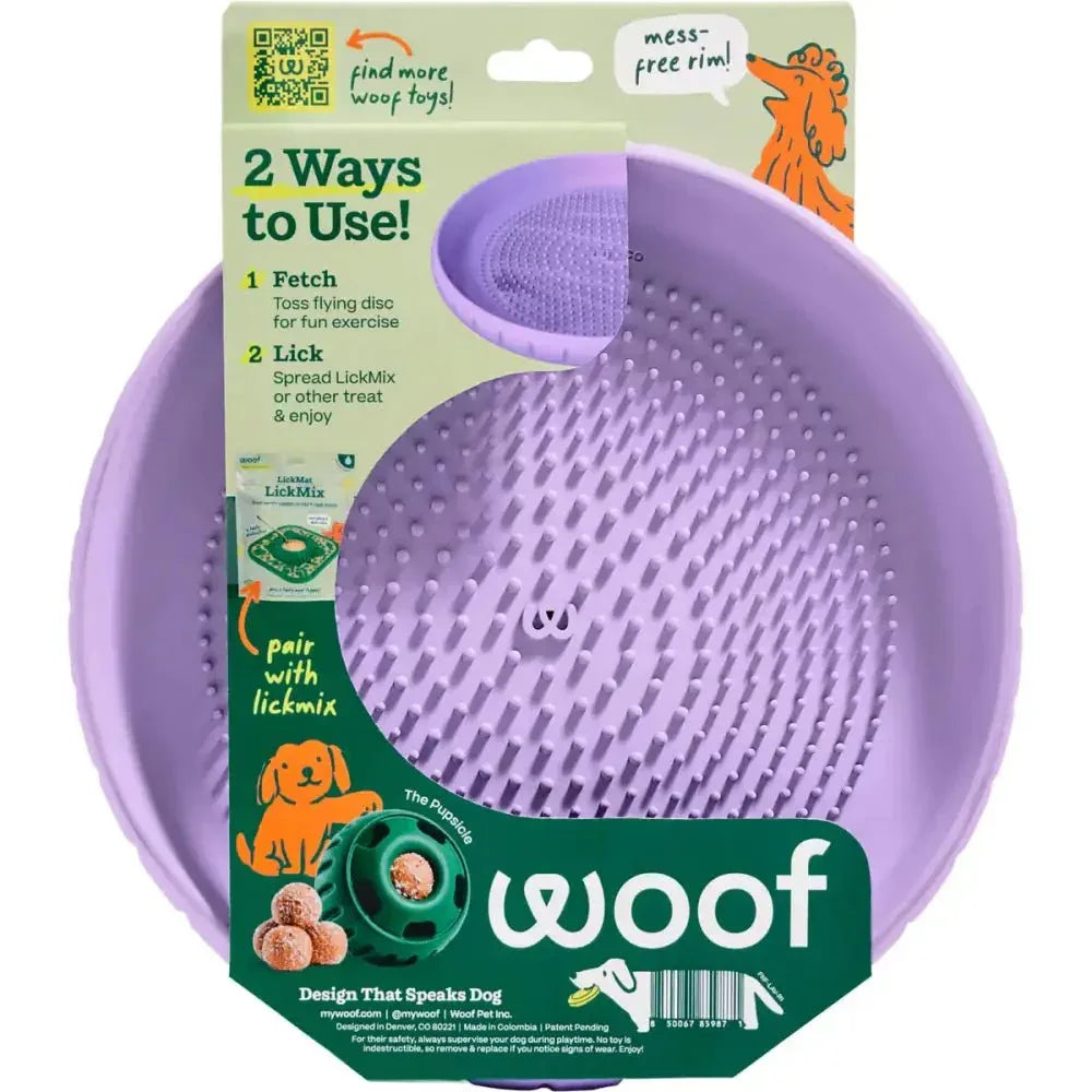 Woof Fly N' Feed Flying Disc Dog Toy & Lick Mat for Enrichment - Talis Us