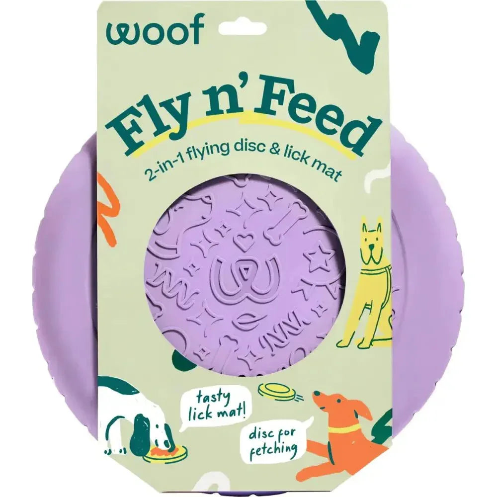 Woof Fly N' Feed Flying Disc Dog Toy & Lick Mat for Enrichment - Talis Us