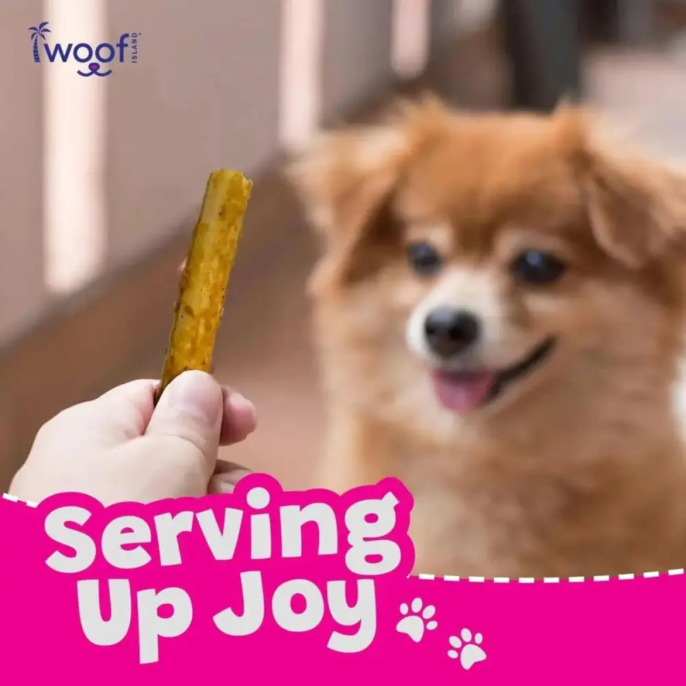 Woof Island Long Lasting Natural Pork Rolls with Banana and Chicken for Dogs of All Sizes - Talis Us