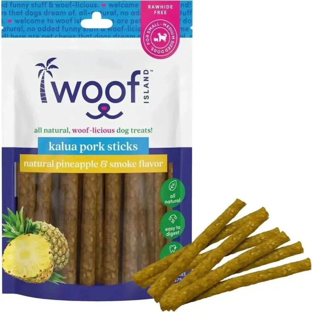 Woof Island Smoked Kalua Pork Rolls Rawhide Free Dog Chews - Talis Us