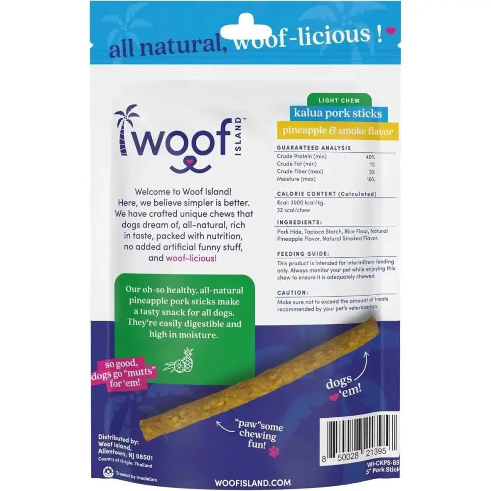 Woof Island Smoked Kalua Pork Rolls Rawhide Free Dog Chews - Talis Us
