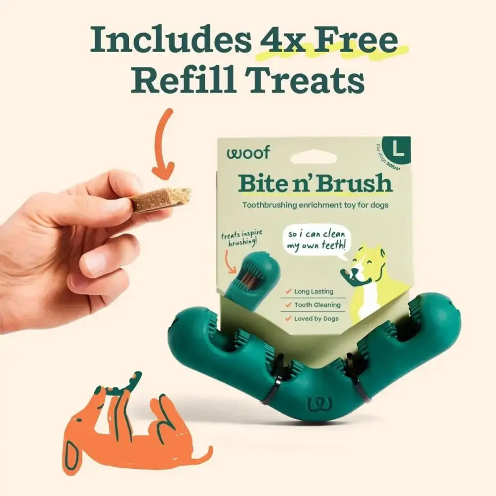 Woof Pet The Bite n' Brush Dental Chew Toy - Talis Us