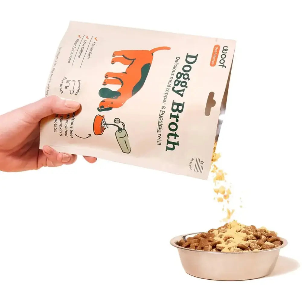 Woof Pet Doggy Broth Beef Recipe for Dogs - Talis Us