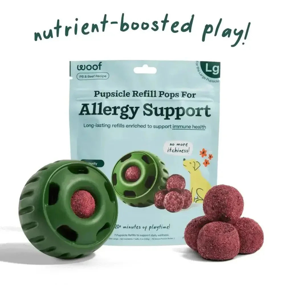 Woof Pet Pupsicle Allergy & Immunity Pop Refills Long Lasting Lickable Dog Treats - Talis Us