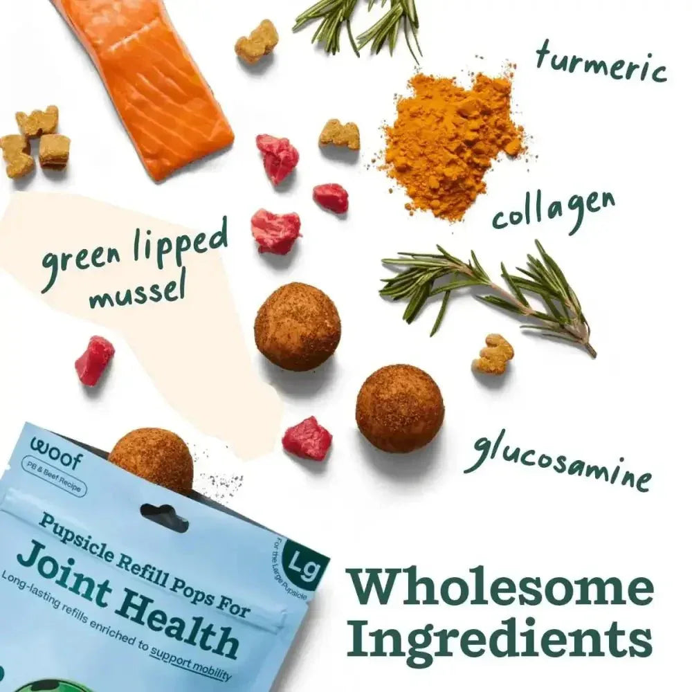 Woof Pupsicle Hip & Joint Health Pop Refills Long Lasting Lickable Dog Treats - Talis Us