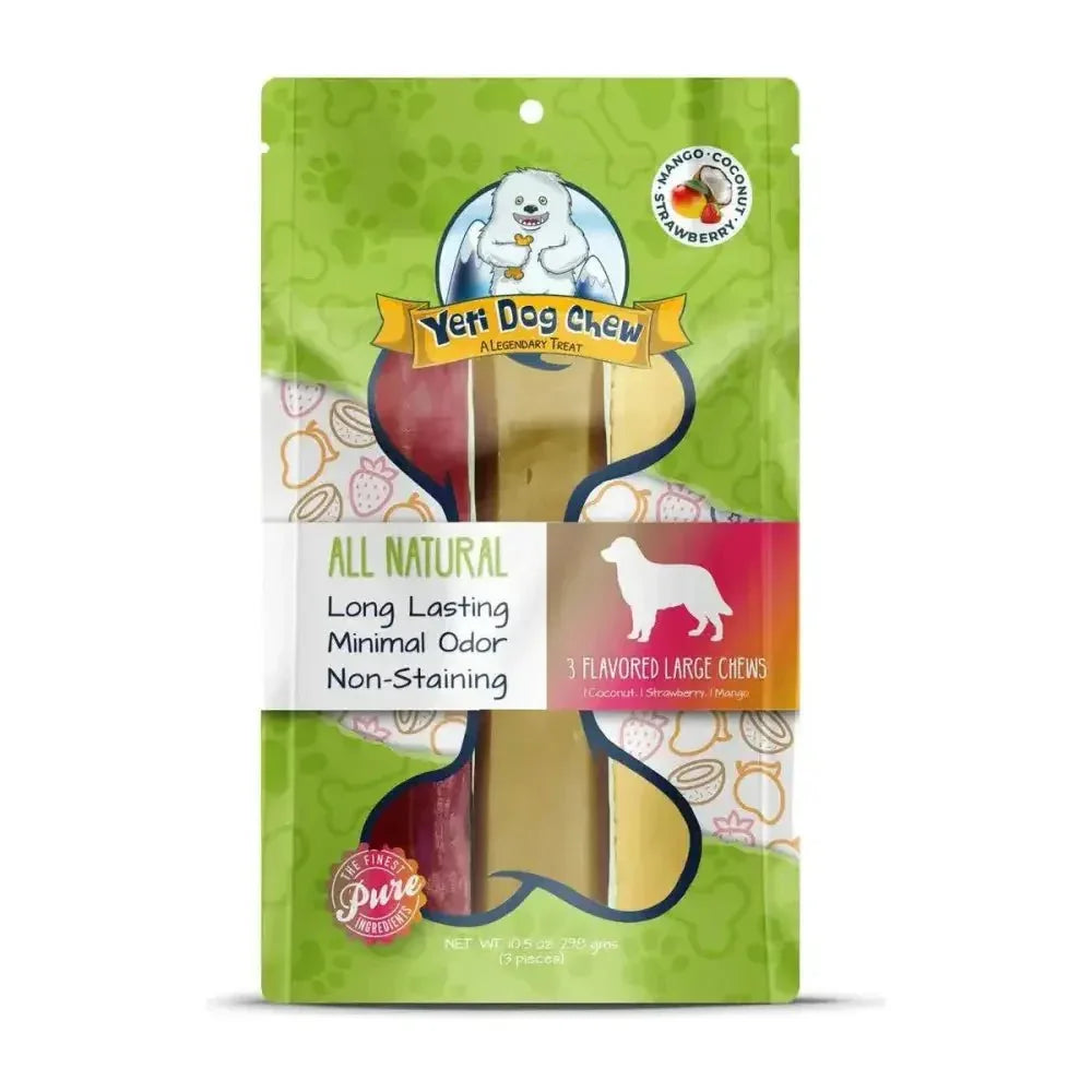 Yeti Dog Chews Himalayan Cheese Dog Treats Coconut/Strawberry/Mango Large 3 pk 10.5oz - Talis Us