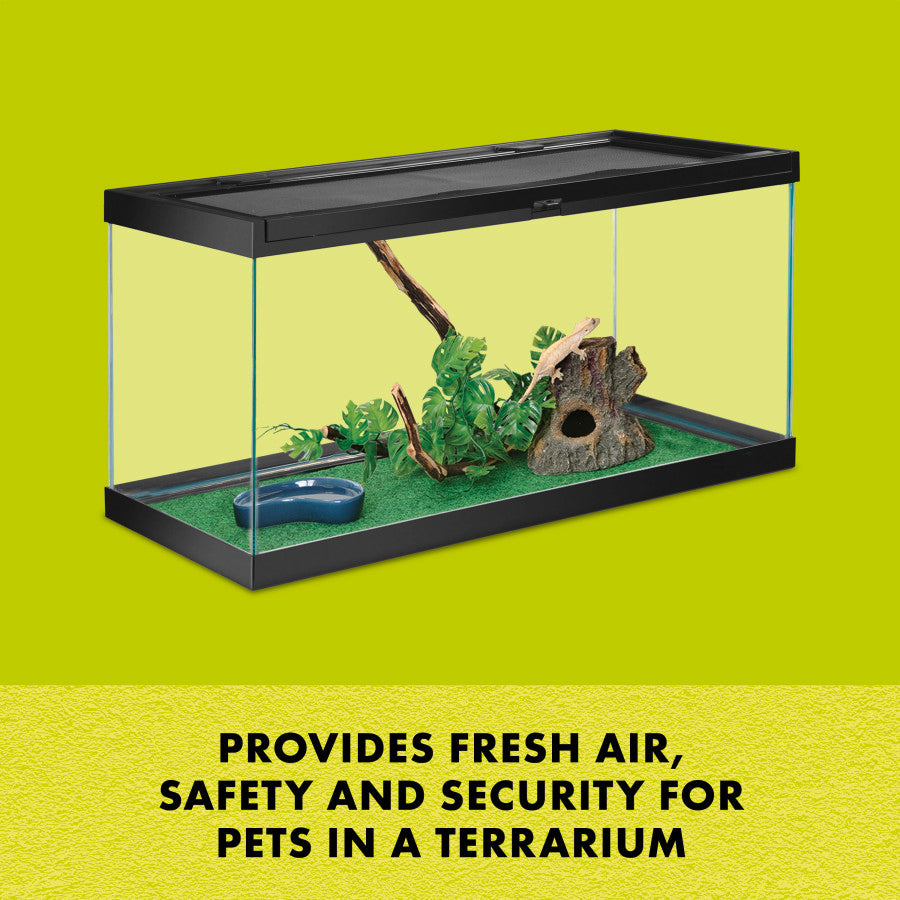 Enhance Your Reptile Habitat with the Zilla Solid Screen Cover - Black
