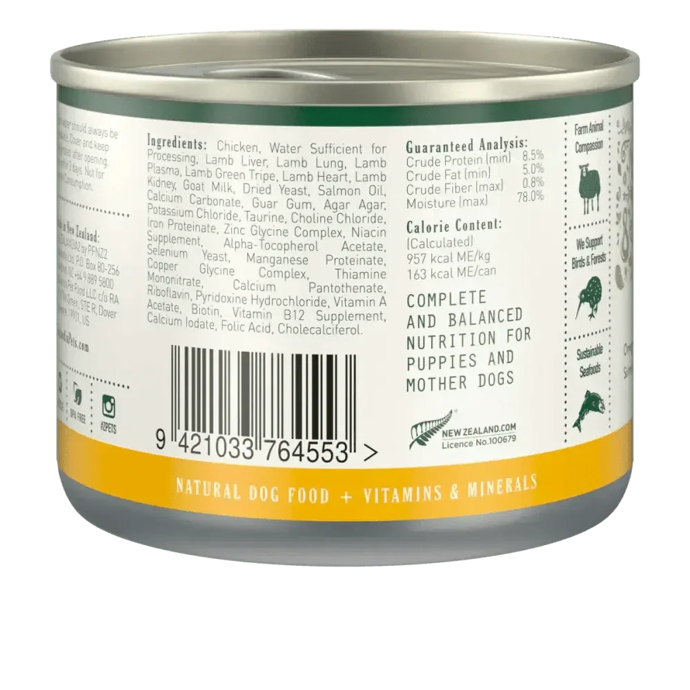 Zealandia Chicken Formula Wet Puppy Food 24 x 6oz cans - Talis Us