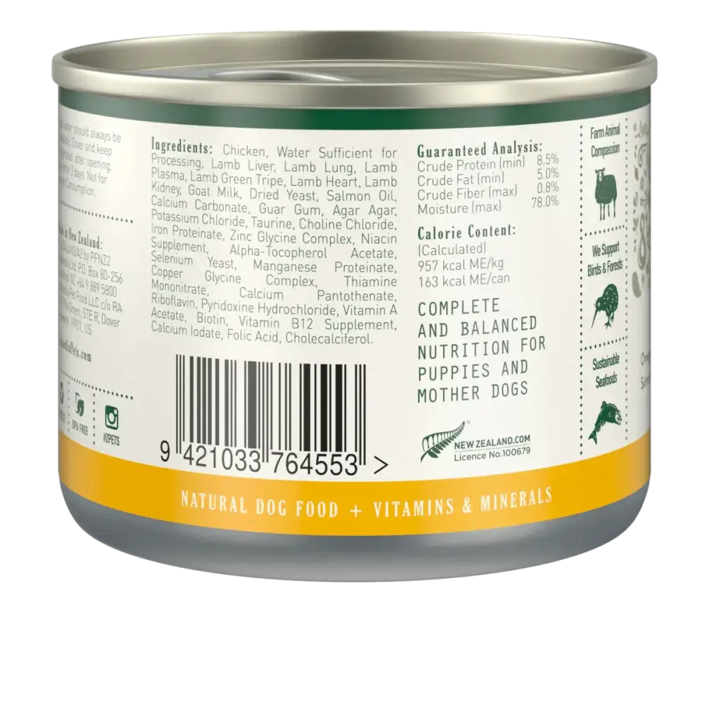 Zealandia Chicken Formula Wet Puppy Food 24 x 6oz cans - Talis Us