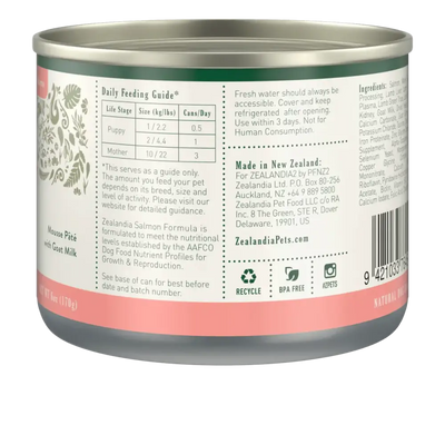 Zealandia Salmon Formula High Protein Wet Puppy Food 24 x 6oz cans - Talis Us