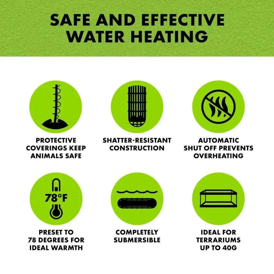 Zilla Aquatic Reptile Heater for Terrariums up to 40 Gallons 100 W - Talis Us