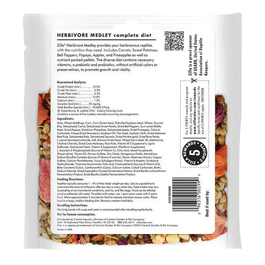 Zilla Herbivore Medley Diet 4 oz - Talis Us