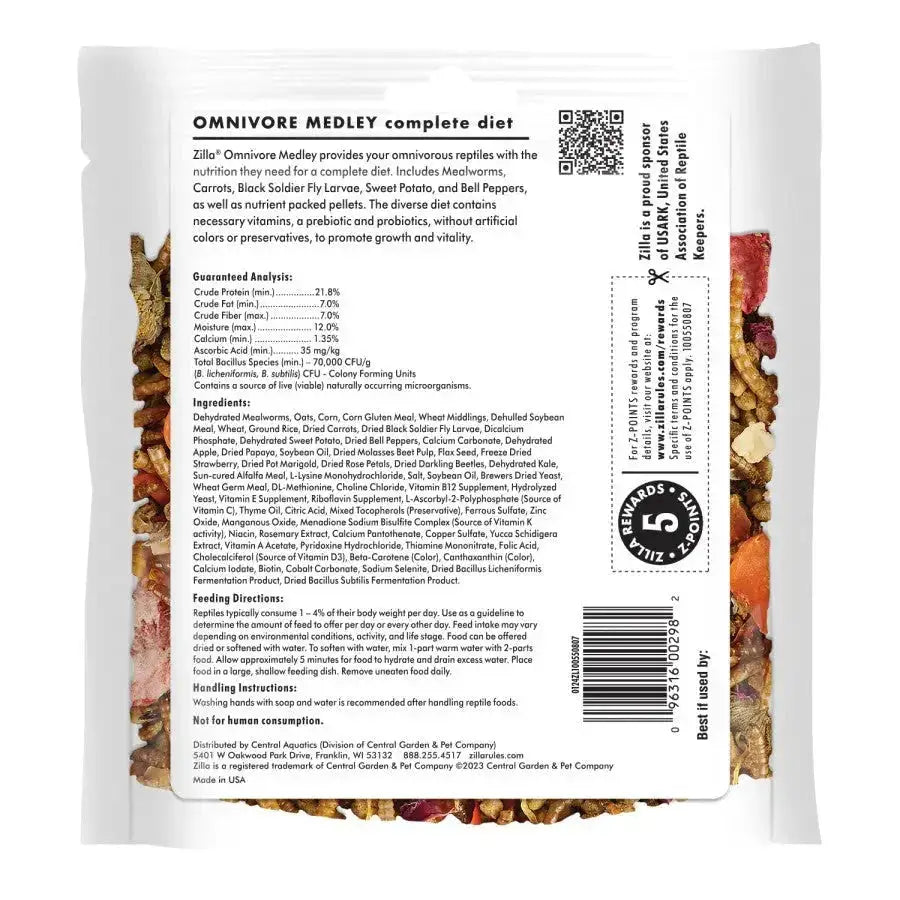 Zilla Omnivore Medley Diet 4 oz - Talis Us