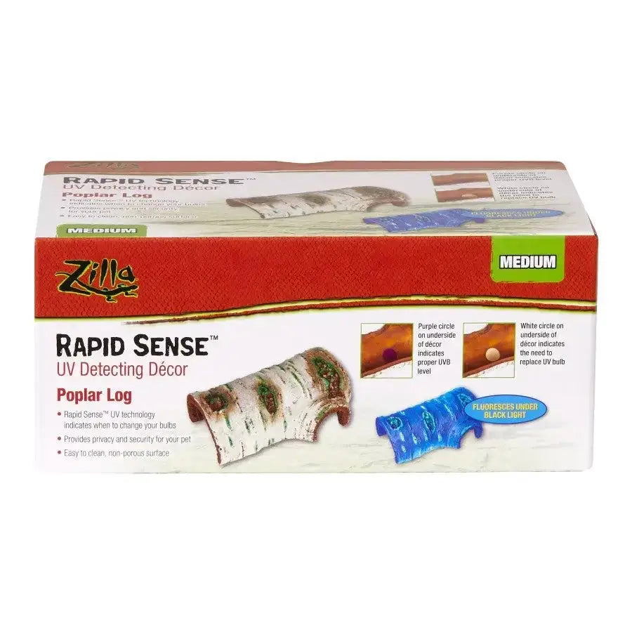 Zilla Rapid Poplar Log Sense Decor Reptile Supply - Talis Us