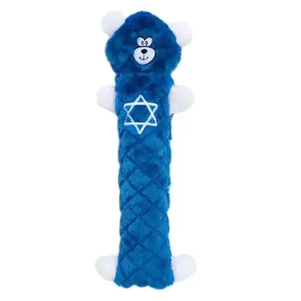 Zippy Paws Hanukkah Jigglerz Blue Bear Dog Toys - Talis Us