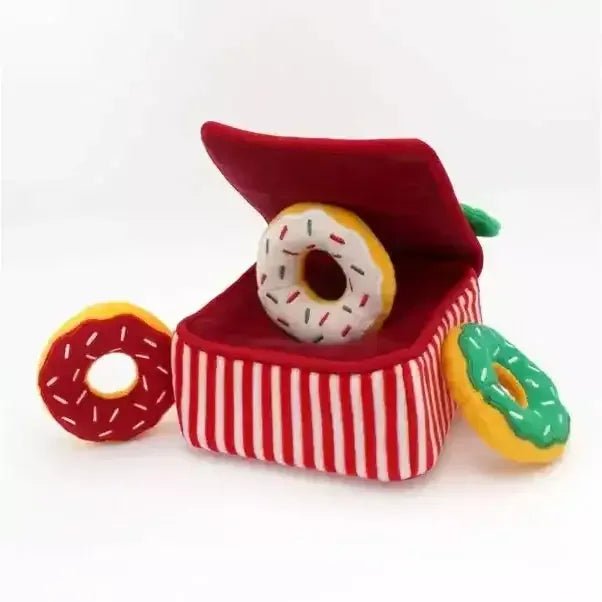 Zippy Paws Holiday Burrow Donutz Box Dog Toys - Talis Us