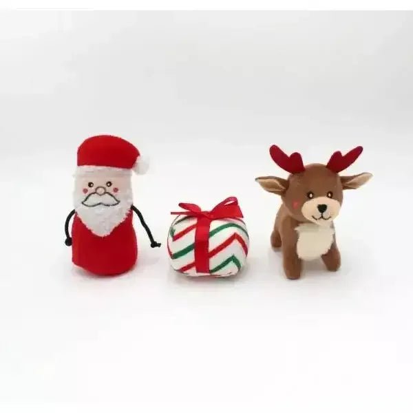 Zippy Paws Holiday Burrow Santa's Sleigh Dog Toys - Talis Us