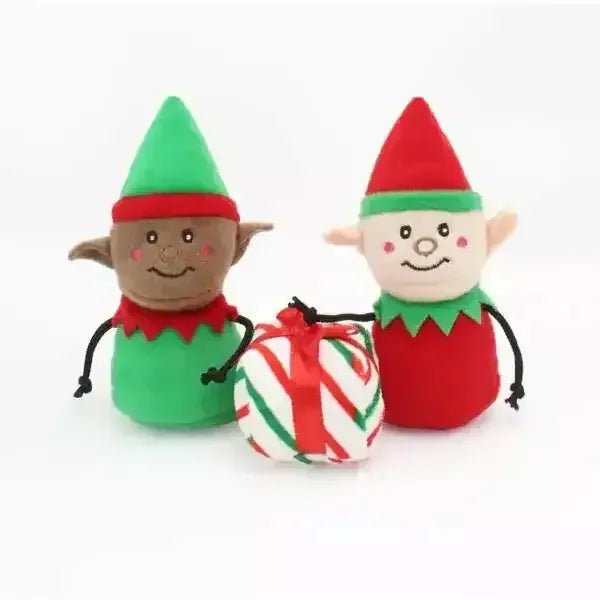 Zippy Paws Holiday Burrow Santa's Workshop Dog Toys - Talis Us
