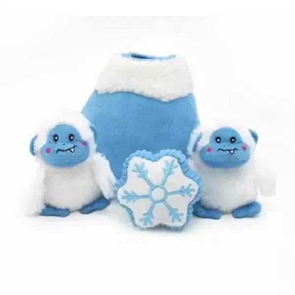 Zippy Paws Holiday Burrow Yeti Mountain Dog Toys Zippy Paws