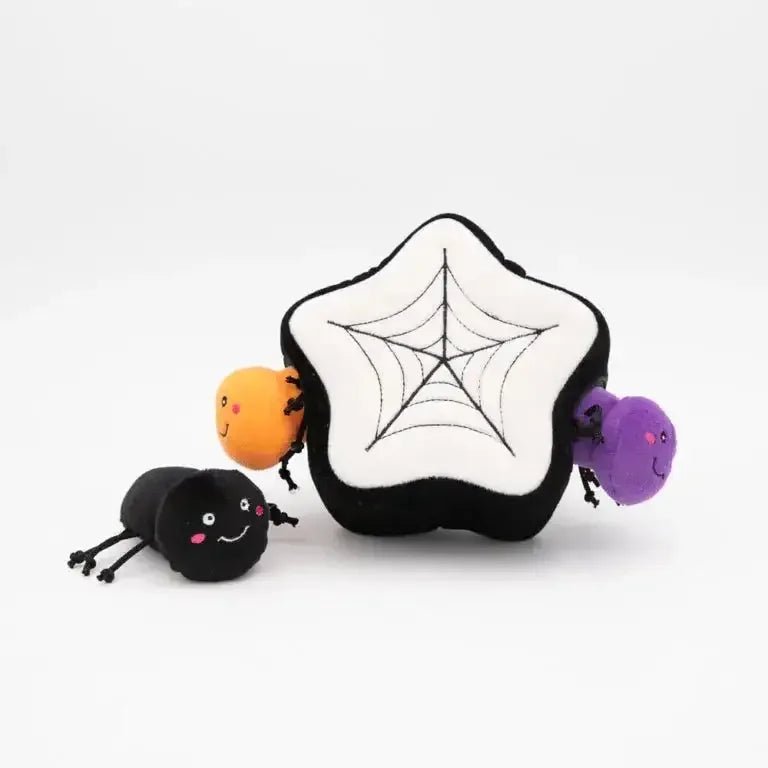 ZippyPaws Halloween Burrow Spider Web Dog Toys - Talis Us