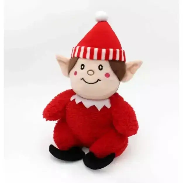 ZippyPaws Holiday Cheeky Chumz Red Elf Dog Toys Zippy Paws