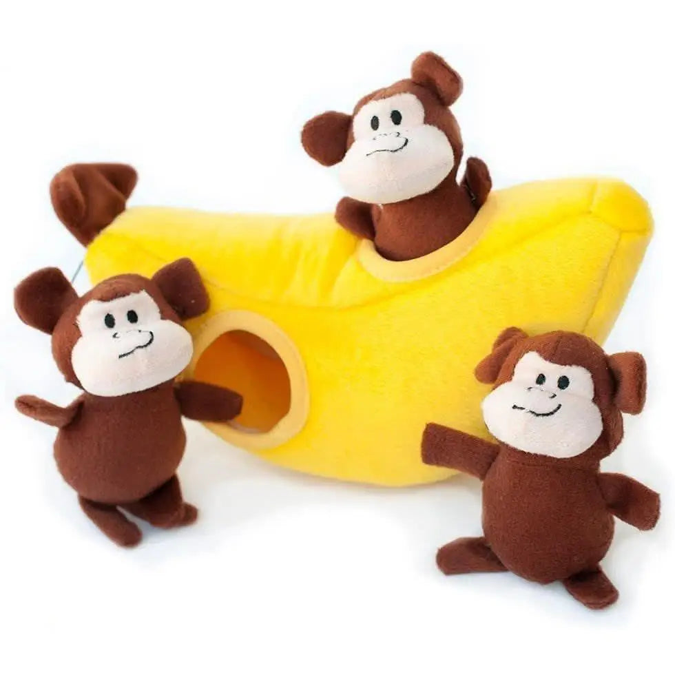ZippyPaws Interactive Plush Dog Puzzle Toy - Fun Banana! - Talis Us