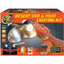 Zoo Med Laboratories desert reptile UVB heat lamp kit with fixtures for optimal reptile lighting