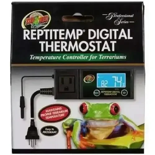 Zoo Med ReptiTemp Digital Thermostat for reptiles with LCD display for accurate temperature control