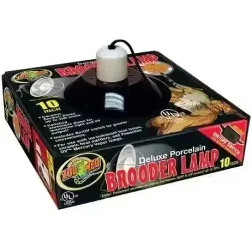 Zoo Med porcelain clamp lamp 10 inch brooder lamp with heat and light for reptiles