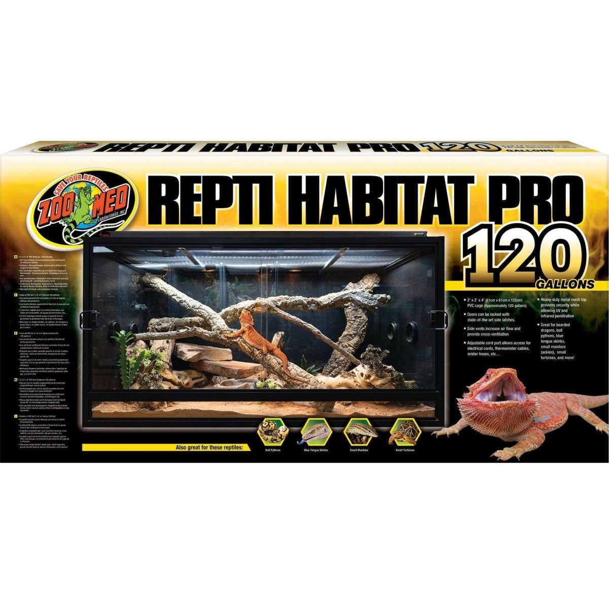 Zoo Med Repti Habitat Pro 120 4x2x2 Reptile Enclosure - Talis Us