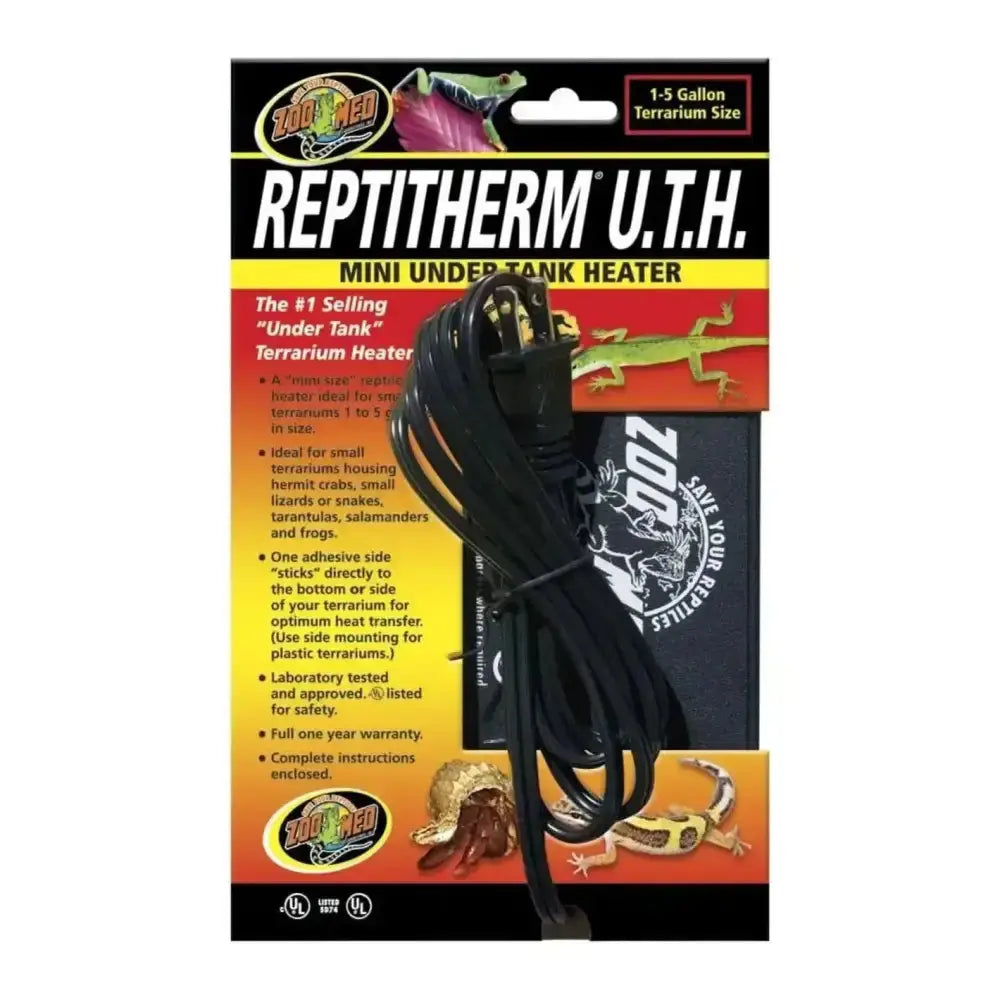 Zoo Med ReptiTherm Mini Under Tank Heater for reptiles ideal for 1-5 gallon terrariums