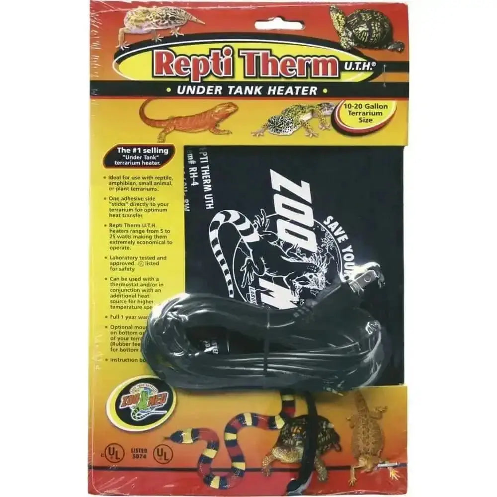 Zoo Med Repti Therm U.T.H. under tank heater for reptiles, suitable for 10-20 gallon terrariums