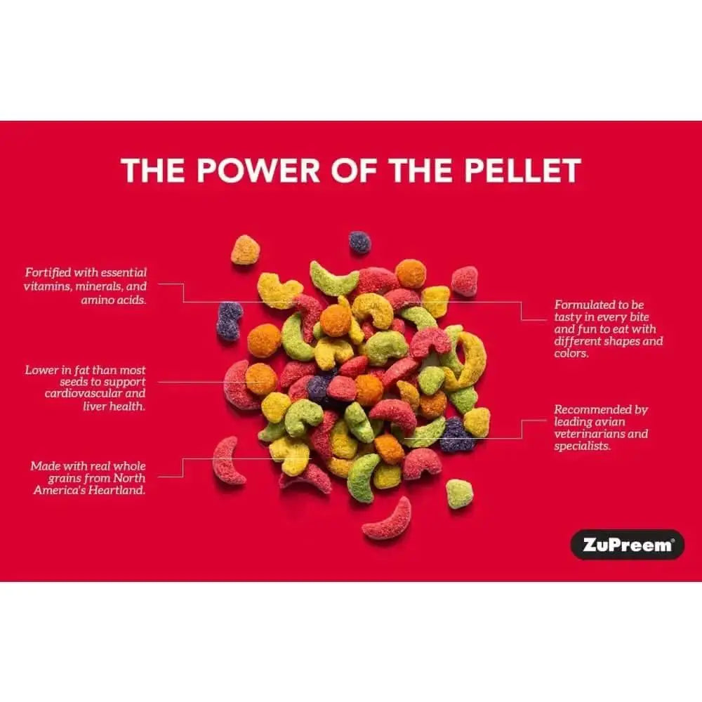 ZuPreem FruitBlend with Natural Flavor Pelleted Bird Food for Large Birds ZuPreem